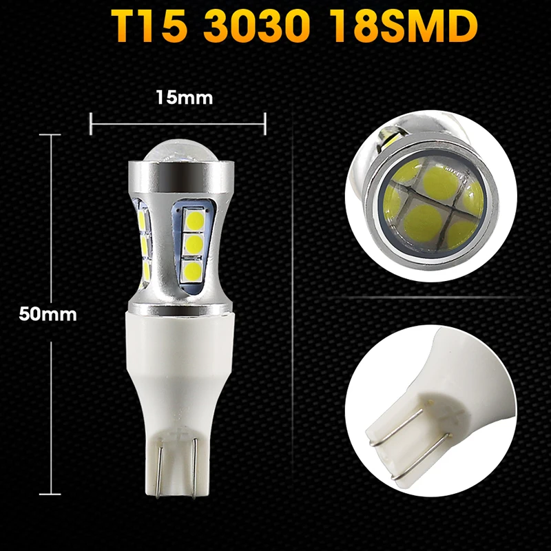 Hlxg 1 шт. W16W T15 3030 18SMD резервного света 921 912 светодиодный лампы DC12V автомобиля резерв