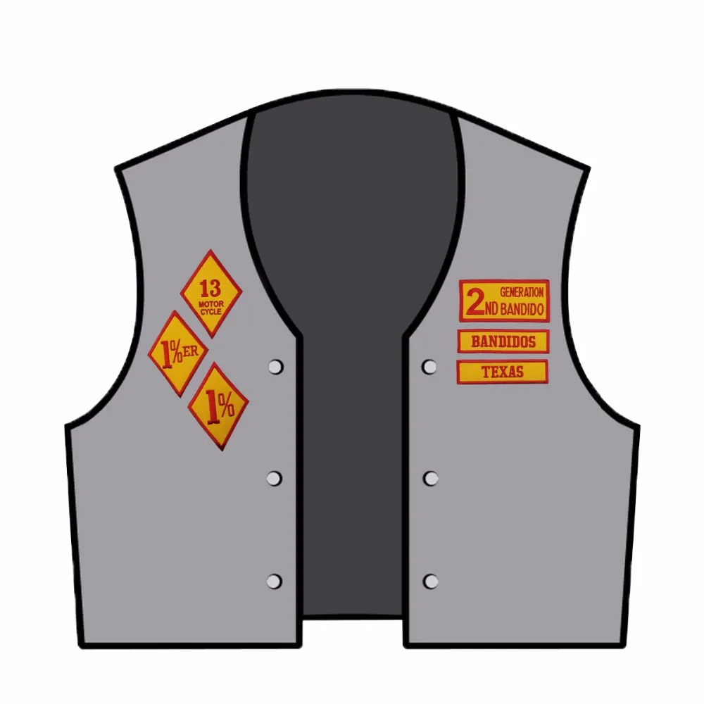 Bandidos байкеров рокер патчи Mc мотоциклетные байкерские Техас куртка набор патчей