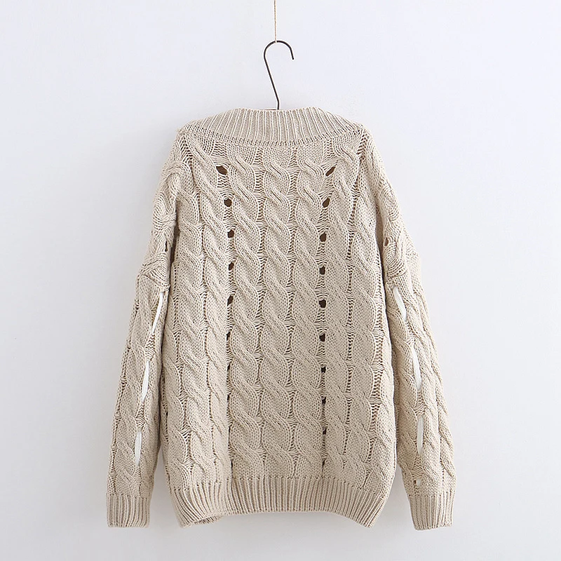 YoYiKamomo Women Knitted V neck Cardigans Single Breasted Autumn Winter Mori Girl Twist Long-sleeved Knitwear Loose Sweaters |