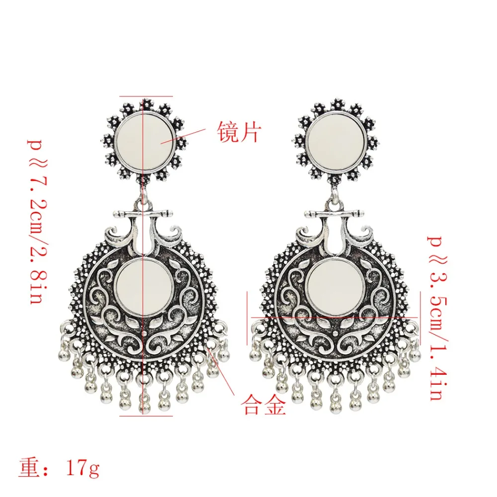 Индийские ювелирные изделия из Таиланда винтажные цветные Серьги колокольчики