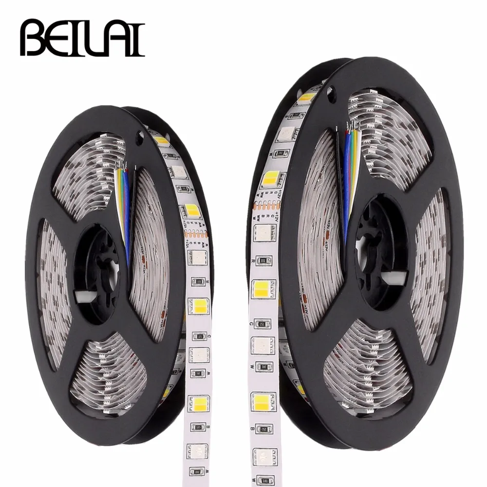 DC 12 В RGB CCT светодиодная водонепроницаемая лента 5050 SMD 60 светодиодный s/m 5 м RGBW светодиодный светильник Гибкая неоновая лента Полная Цветовая температура