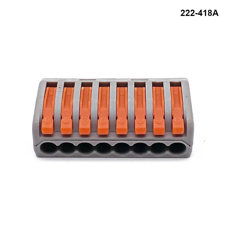 222-418A 50-100 шт./лот быстрый разъем прочный PCT 222-(412A-415A) 223-(313-315) 222-(412D-413D) Универсальный Компактный проводной разъем - Цвет: 222-418A
