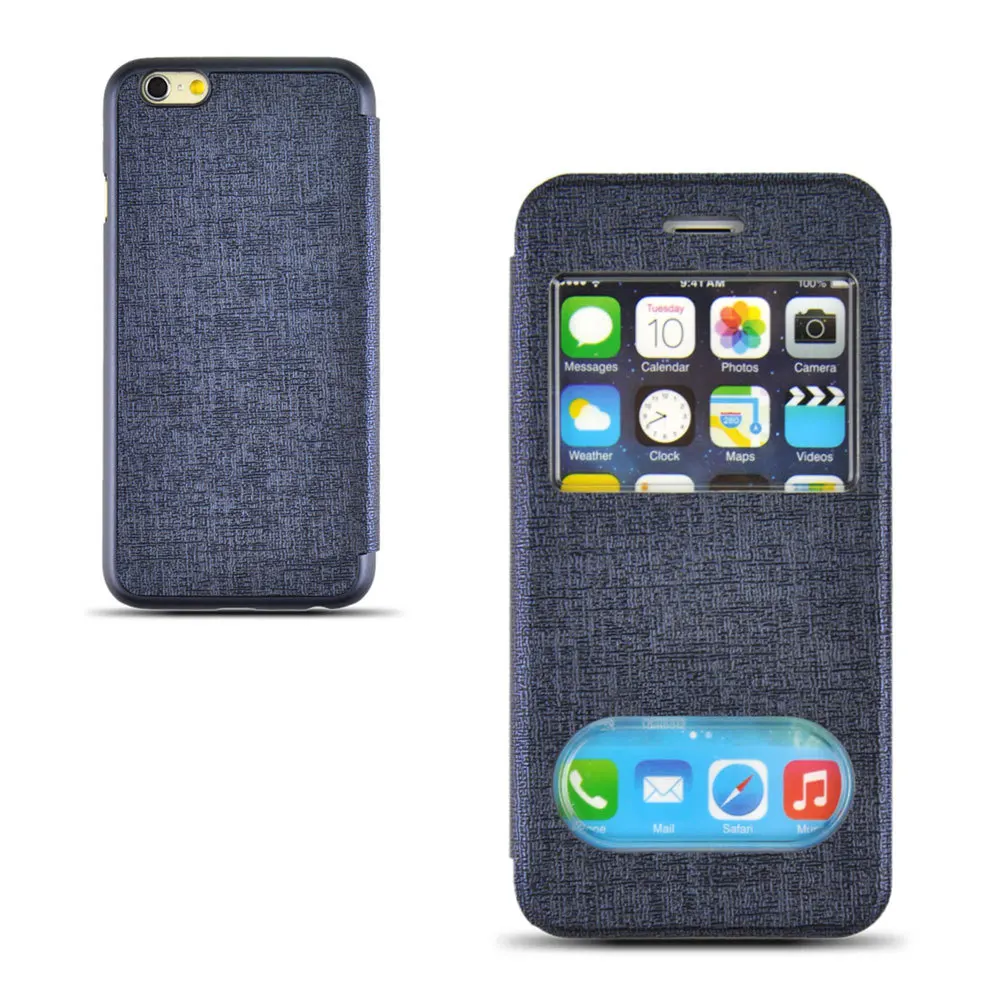 4.7&quot Angibabe Ultrathin Oracle Flip PU Leather Case with Double Viewing Windows for iPhone 6 |