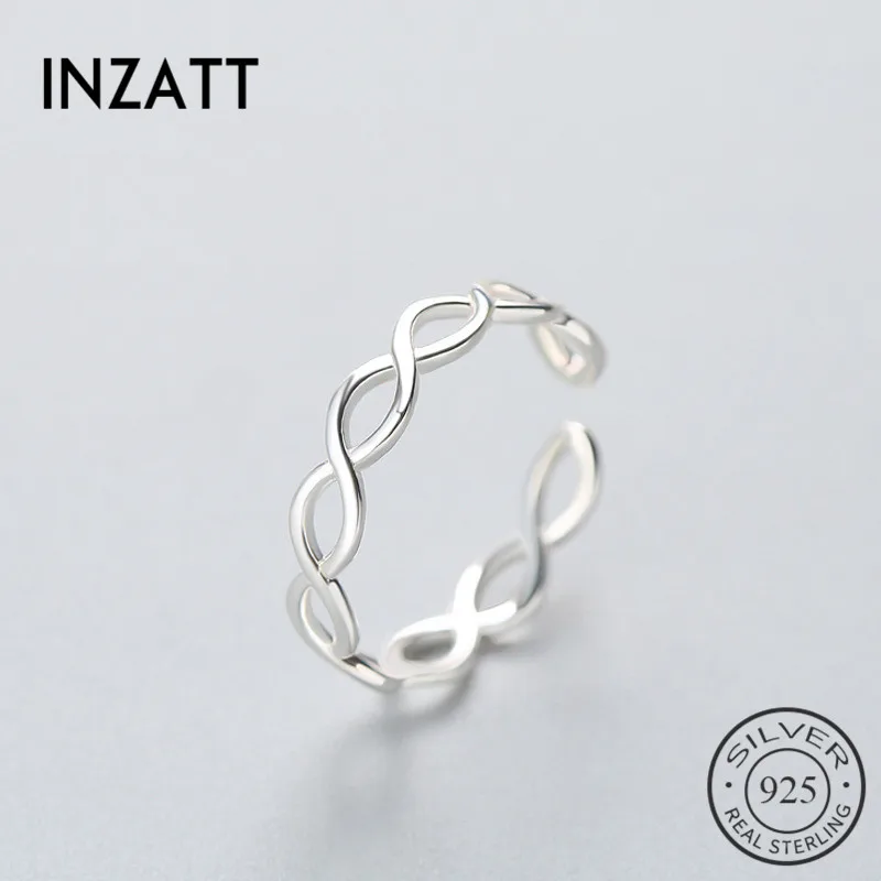 

INZATT, классическое реальное 925 искусственное обмотка, волнистые для женщин, ювелирные изделия для вечеринки, женские кольца, подарок