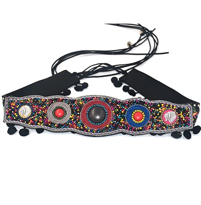 black Цыганский Хиппи Boho Турецкий Чешский шимми модные Стиль пояса танец Средства ухода за кожей цепи Этническая створки пояса платье ретро черный кожаный ремень - Цвет: black