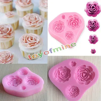 

Fondant Cake 3D Silicone Rose Flower Mould DIY Chocolate Cake Mold For Birthday Wedding Bakery Cake Decoration Tool