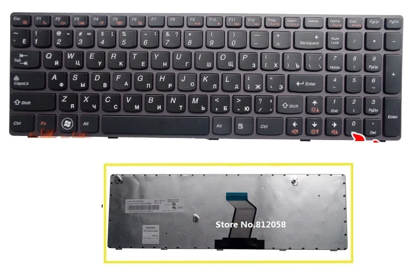 SSEA Новая русская клавиатура для LENOVO B570 Z565 Z560 Z570 Z575 V570A V570G B575 B590 Русская |