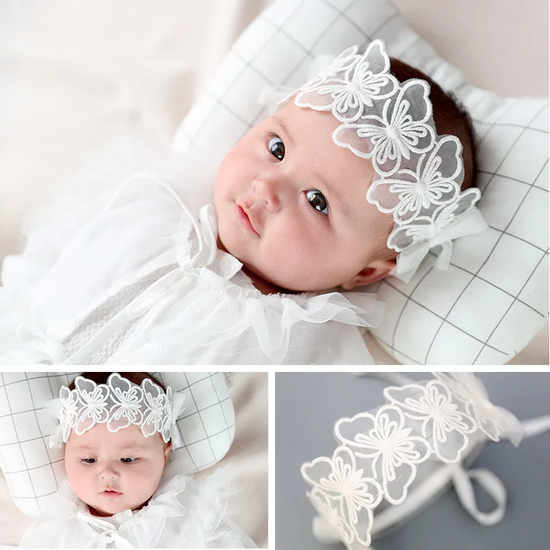 Handmade Lace Butterfly Headbands Hair Band For Newborn Baby Children Girls Accessories Headwraps | Детская одежда и обувь