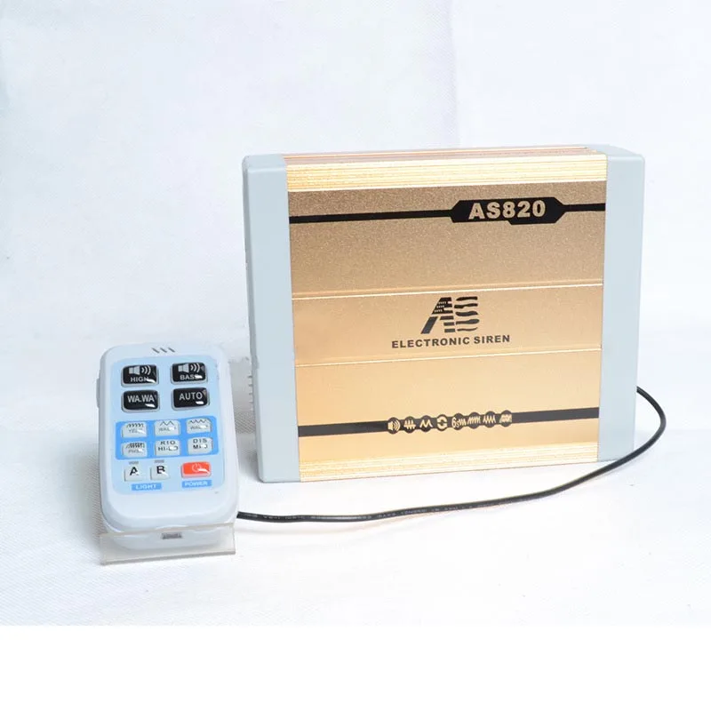 200W Car Alarm Siren Electronic Horn AS820 Styling Loudspeaker Police Buzzer Broadcast MP3 Player |