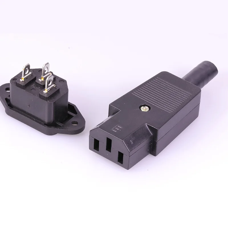 1set DC Plug&ampJack in pair 220V DC/AC power jack terminal 3pin AC/DC plug connector wire male to female | Обустройство дома