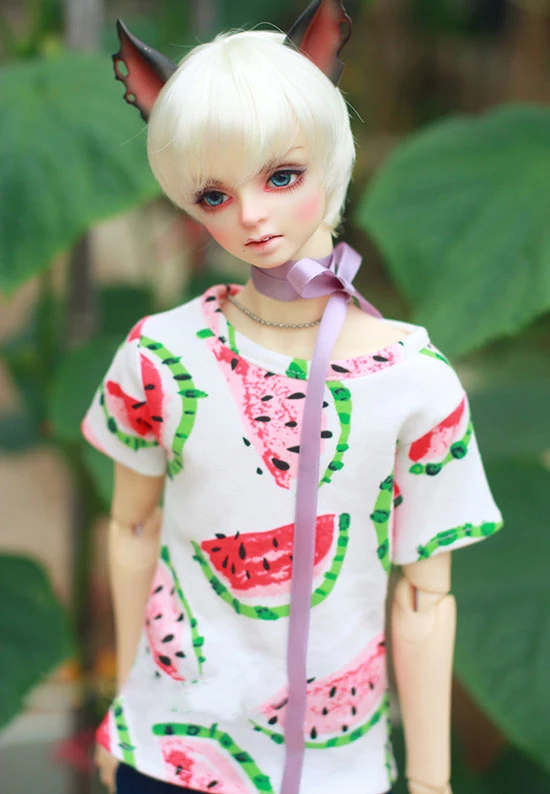 Одежда для куклы BJD белая футболка с принтом арбуза 1/3 1/4 DD SD MSD SD17 кукла дяди размер