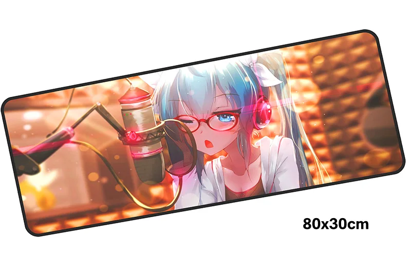 Size 800x300X3MM Hatsune Miku коврик для мыши геймер 800x300X3 мм игровой коврик для мыши большой miku аксессуары для ноутбука ПК эргономичный коврик для мыши - Цвет: Size 800x300X3MM