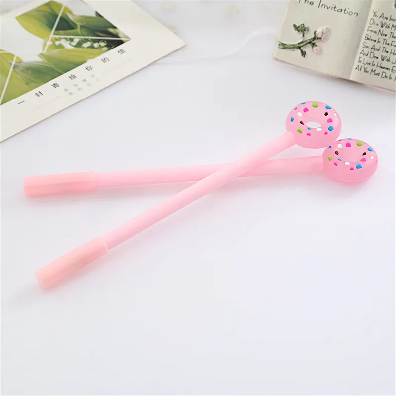 Pink 1pcs Корейские милые кавайные пончики гелевые каваи карамельного цвета канцелярские принадлежности для школы, офиса, магазина, принадлежности для письма, стационарные 0,38 мм - Цвет: Pink 1pcs