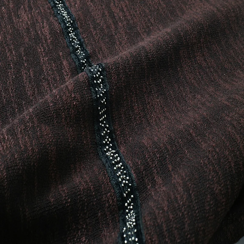 Женское платье с высоким воротом Johnature винтажное трикотажное хлопковое