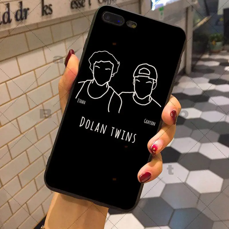 Силиконовый чехол для мобильных телефонов iPhone XS Dolan Twins мягкий силиконовый 5 5S 6 7