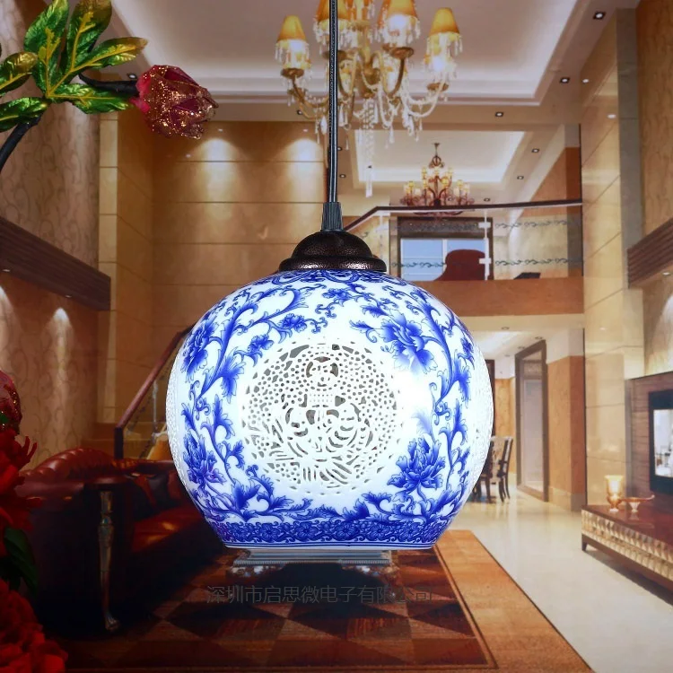 E27 Китайский подвесной светильник для кухни столовой гостиной висящая