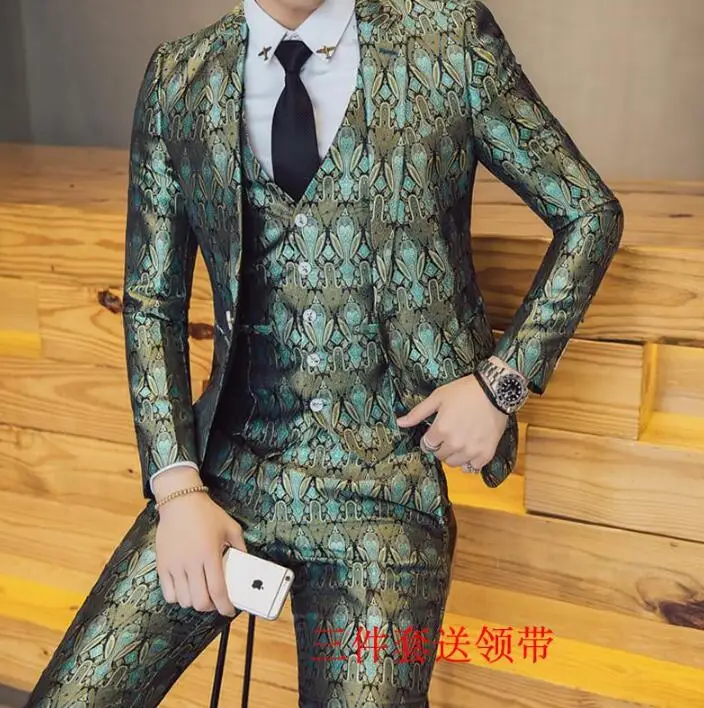 (Пиджак + брюки жилет) 2020 новые Брендовые мужские костюмы для свадьбы приталенные