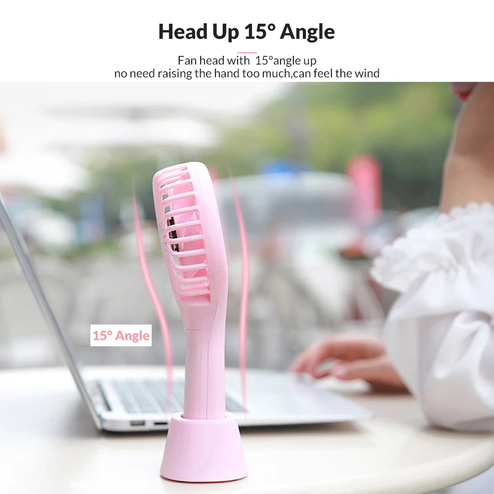 TOPK портативный мини-usb вентилятор ручной держатель встроенный аккумулятор