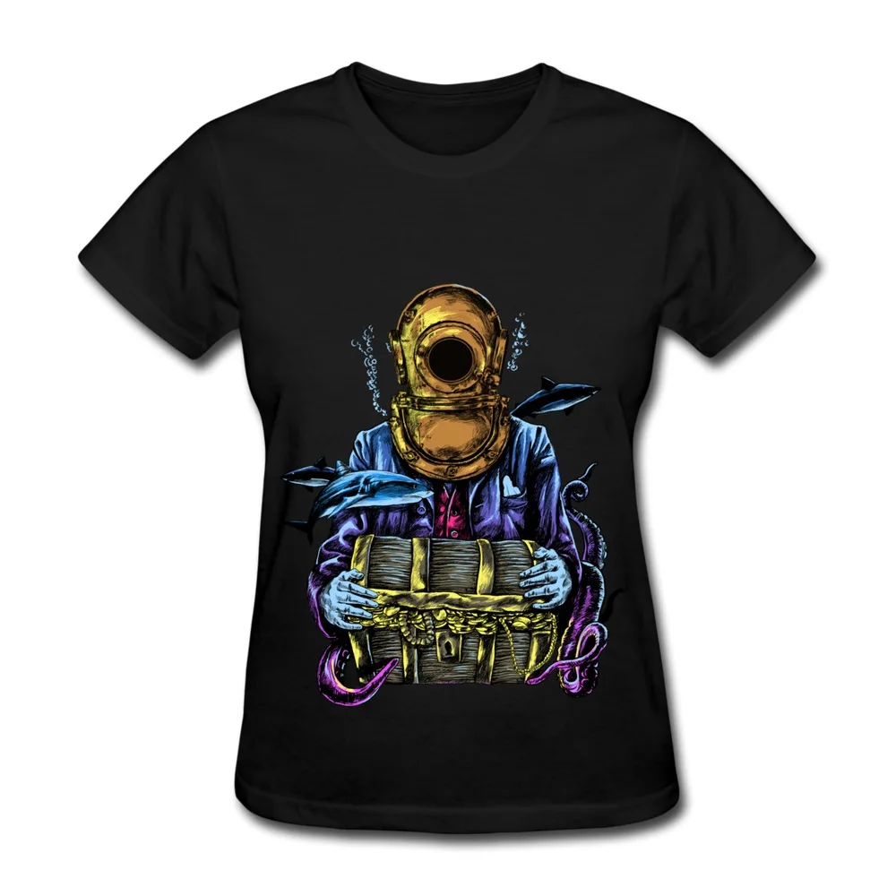 2015 hot Deep blue sea keeper t shirts anime Short-Sleeve LadyLove shirt for women | Женская одежда