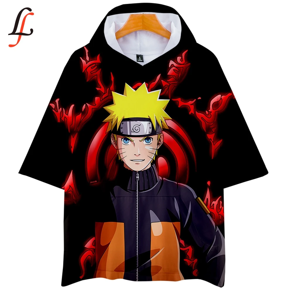 Новинка 2019 индивидуальная футболка с 3D принтом Наруто толстовки капюшоном K-Pop