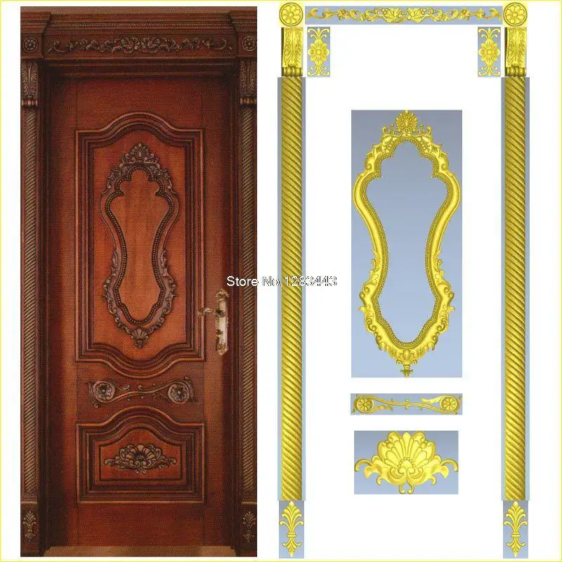 9 шт./лот Door_3 3D модель STL рельеф для ЧПУ формат мебели украшения мебели|stl relief|3d model