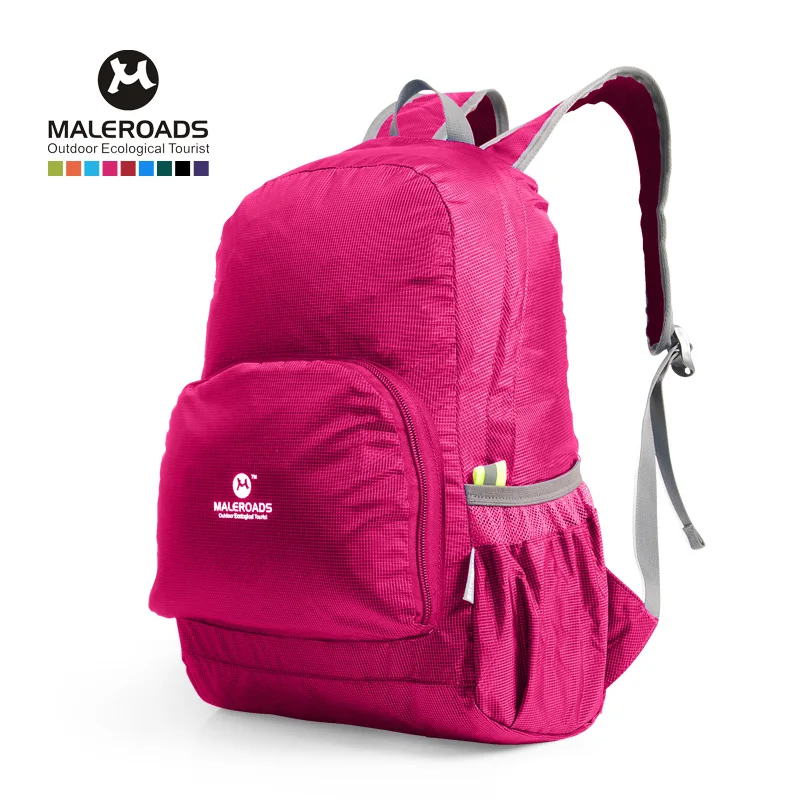 Rose Red 25L Ультра-светильник, рюкзак для путешествий, походный рюкзак, прочный светильник, рюкзак для мужчин и женщин, складной походный рюкзак для путешествий и школы - Цвет: Rose Red 25L