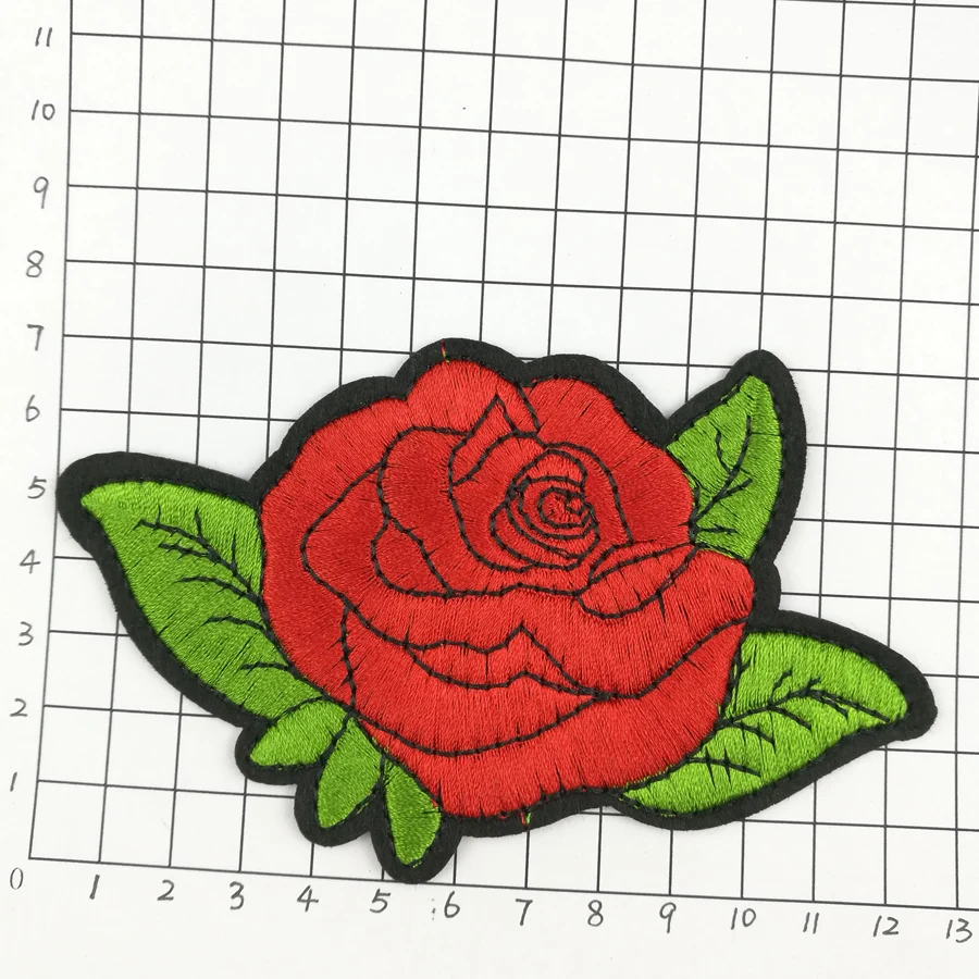 Патчи с красными цветами розы на выбор 2 цвета патчи вышивкой утюгом для одежды