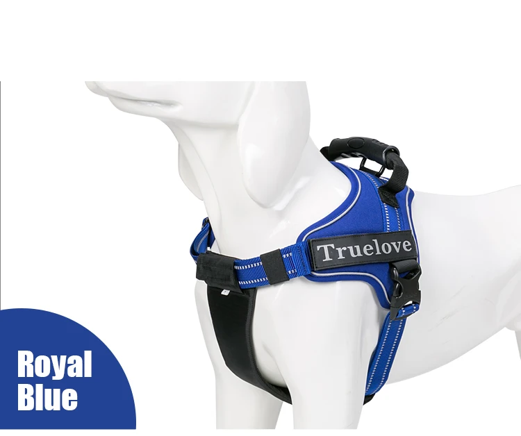 Royal blue Truelove Домашние животные переносные K9 поводок для собак с дышащей сеткой ошейники для собак и шлейки для обслуживания собак XS/S/M/L/XL Прямая поставка - Color: Royal blue