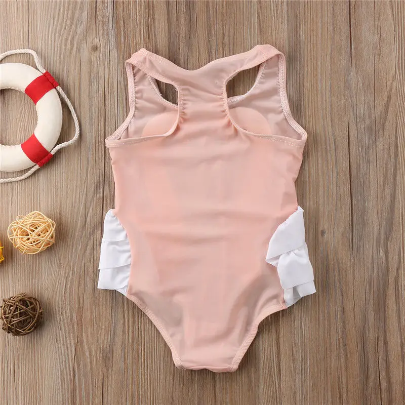 Новинка 2019 детский купальник для маленьких девочек с рисунком Лебединое бикини