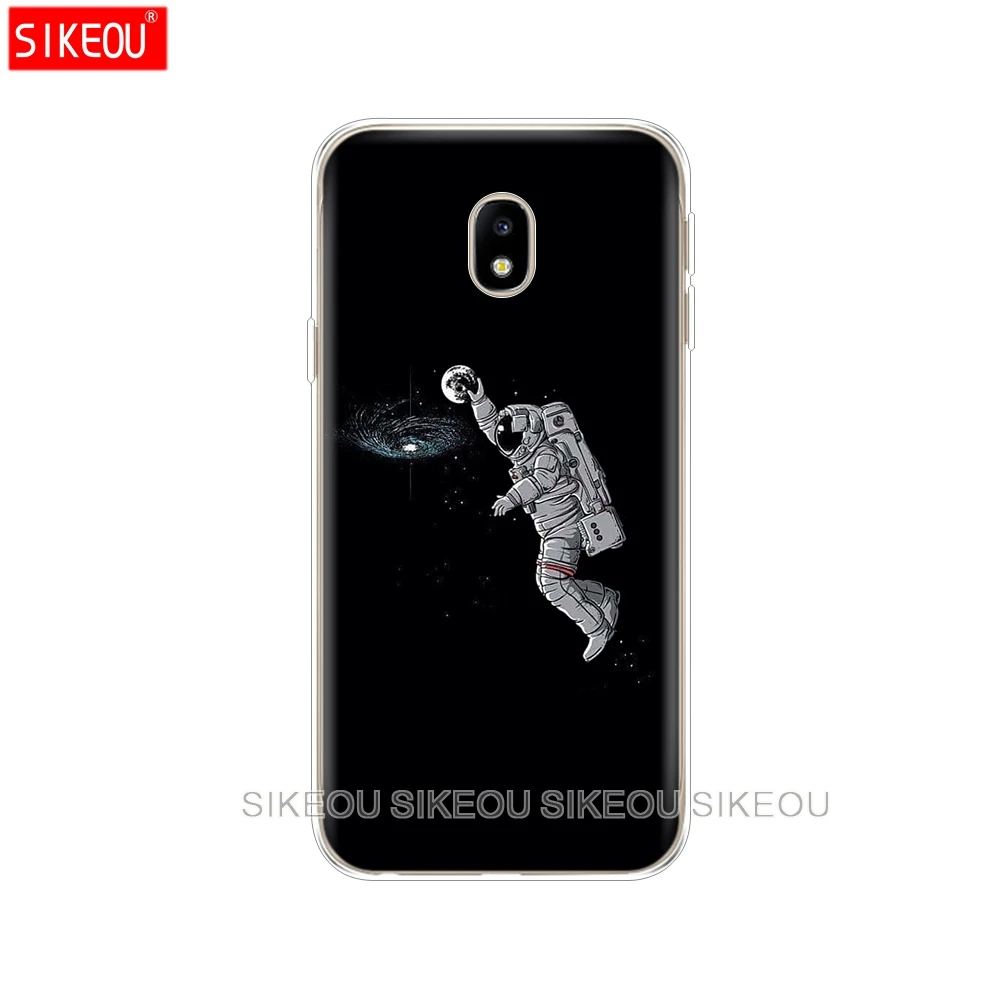 Силиконовый чехол для телефона Samsung Galaxy J3 J5 J7 2017 J330 J530 J730 PRO j2 2018 космос луна милые
