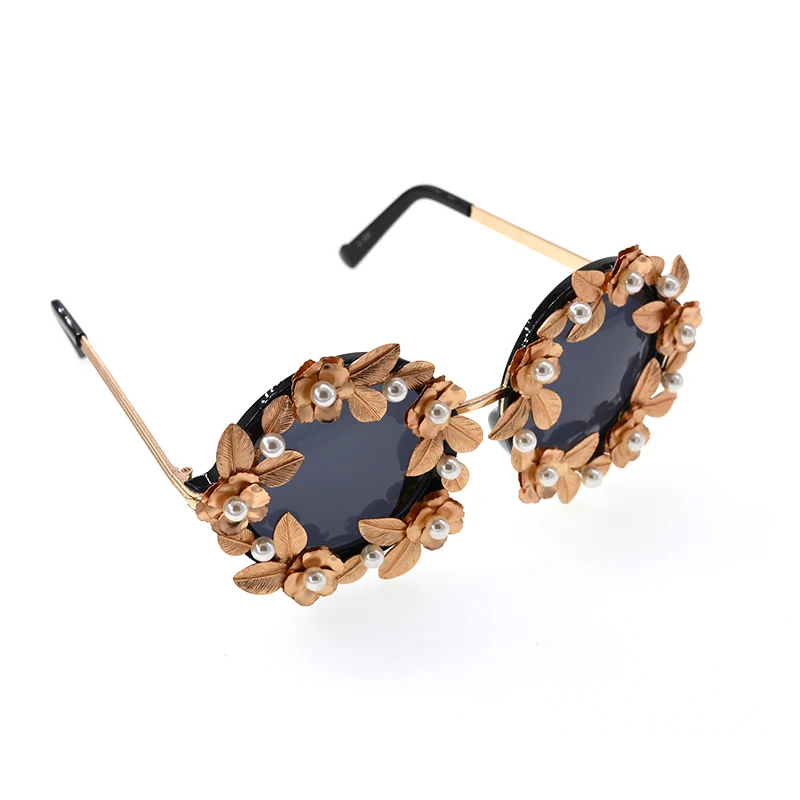 Большая оправа фирменный дизайн солнцезащитные очки в стиле барокко женские