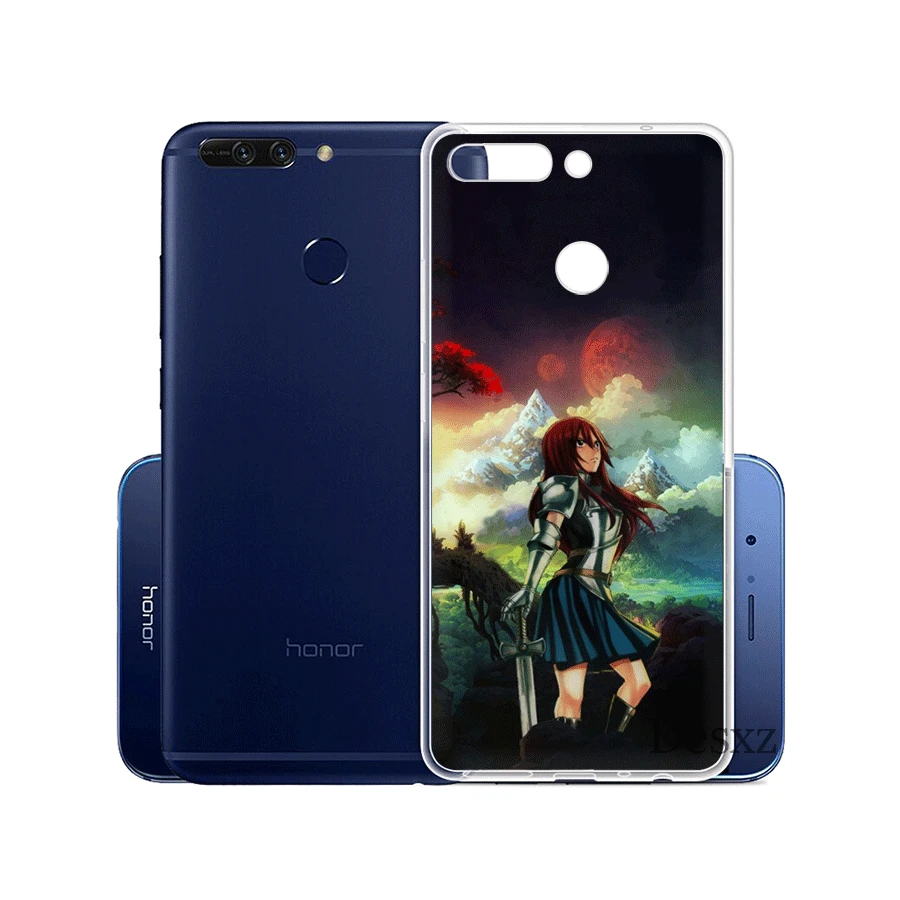 Gerleek чехол для телефона с хвостом феи Huawei Honor 6A 7C 7X 9 10 9lite 7a 2 ГБ 3 Гб 8X Lite Жесткий