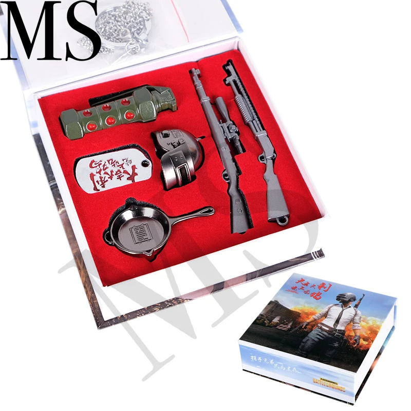 PUBG Косплей Костюм брелок Подвижный шлем рюкзак Pan сплав модель llaveros 98K AWM Мини