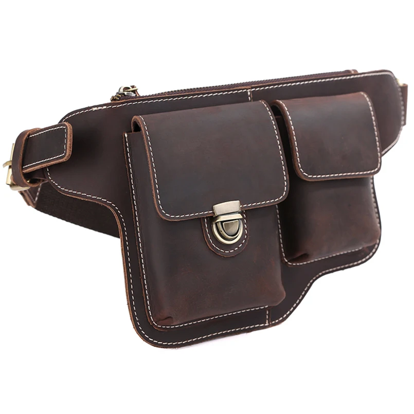 TIDING поясная сумка для мужчин из натуральной кожи военная техника держатель