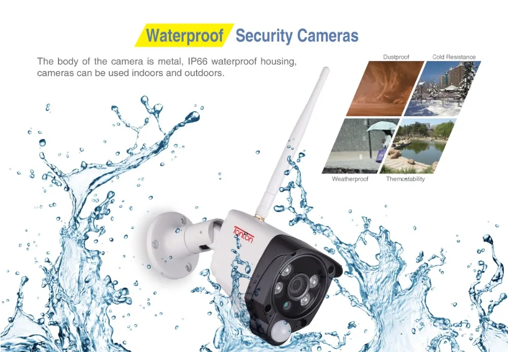Tonton Беспроводная система видеонаблюдения 1080P 2MP 8CH NVR аудио запись PIR сенсор ip-камера wifi CCTV камера безопасности комплект видеонаблюдения
