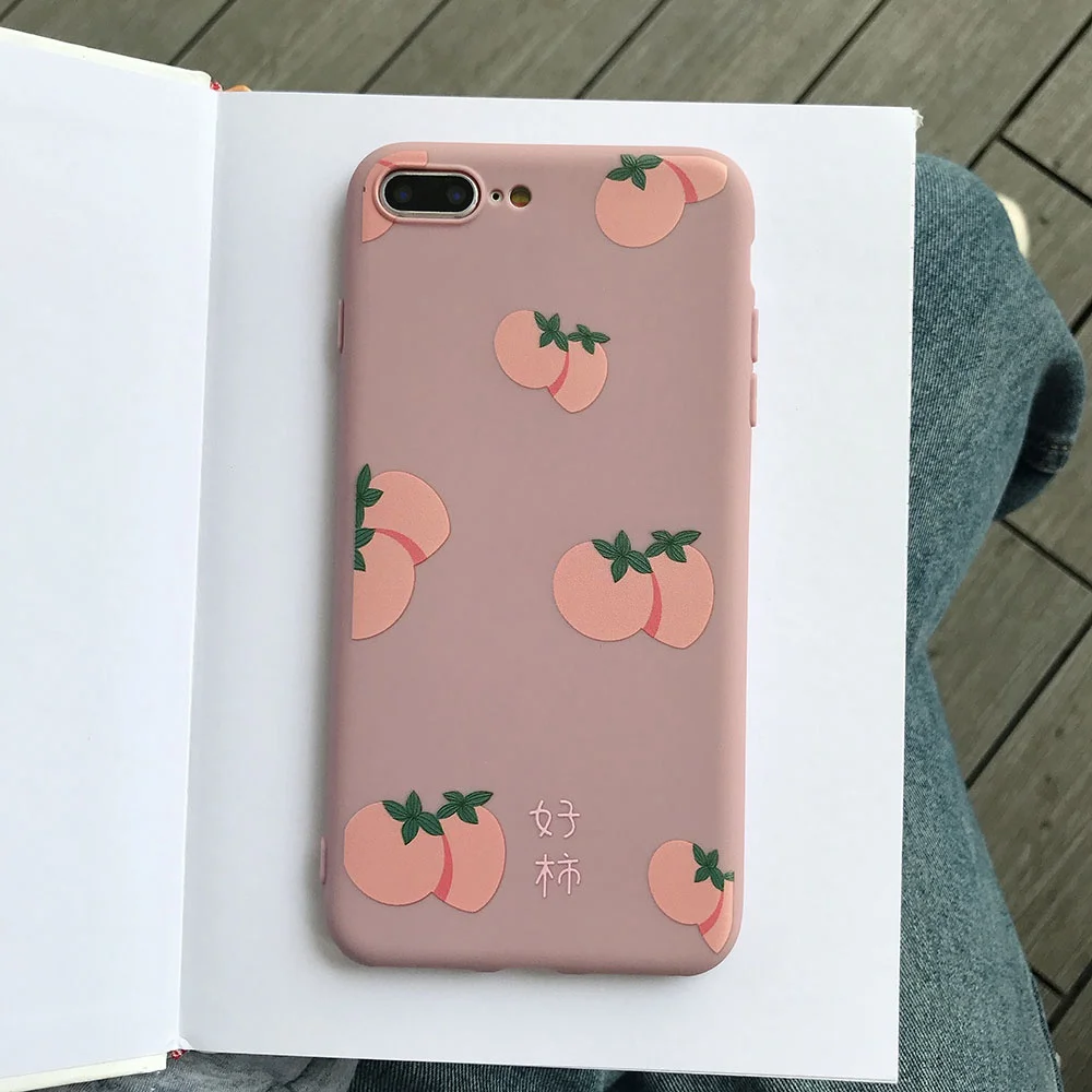 KISSCASE Ultra Slim Silicone Case For iPhone 7 XS Max Xr 8 6S 6 Plus Fruit TPU Soft XR MAX X 5 5S SE Fundas |