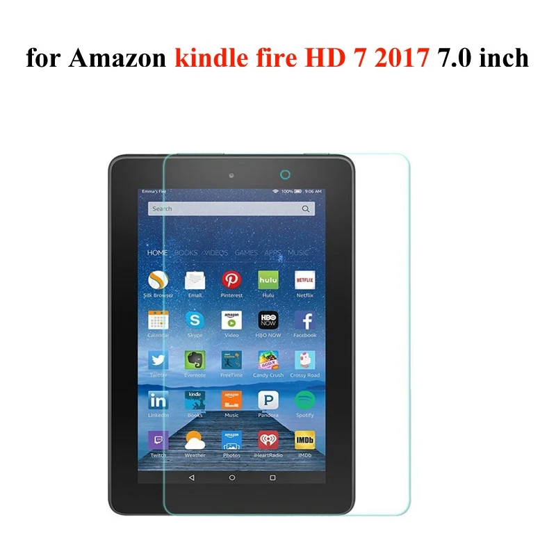 HD 7 2017 Прозрачное закаленное стекло для Amazon Fire HD 10 стекло для Kindle Fire HD6 HD8 HDX7 HD7 Защитная пленка для экрана - Цвет: HD 7 2017