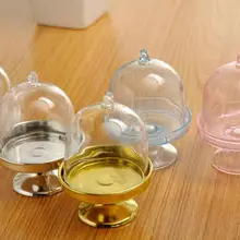 Креативная прозрачная пластиковая коробка для конфет, Мини Круглая DIY коробка для хранения сладостей, пирожных, закуски, коробка, подарок на день рождения, декоративная коробка для детей
