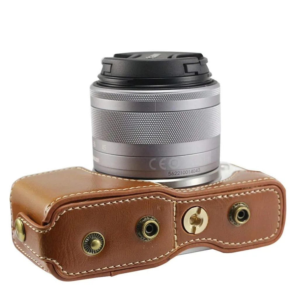 Кожаный чехол для камеры Canon EOS M10 M100 M200 Роскошный из искусственной кожи с