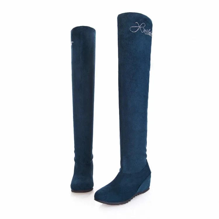 Женские высокие сапоги с круглым носком большие размеры 34 47|long boots|winter bootsbotas mujer |