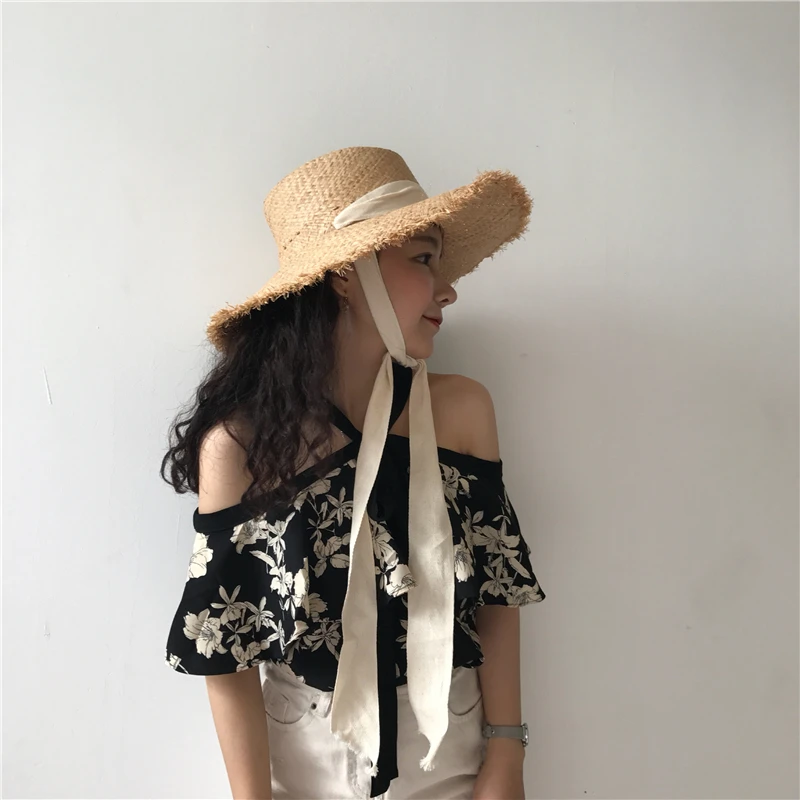 2019 Новая женская модная рубашка с бретельками на шее открытыми плечами из шифона