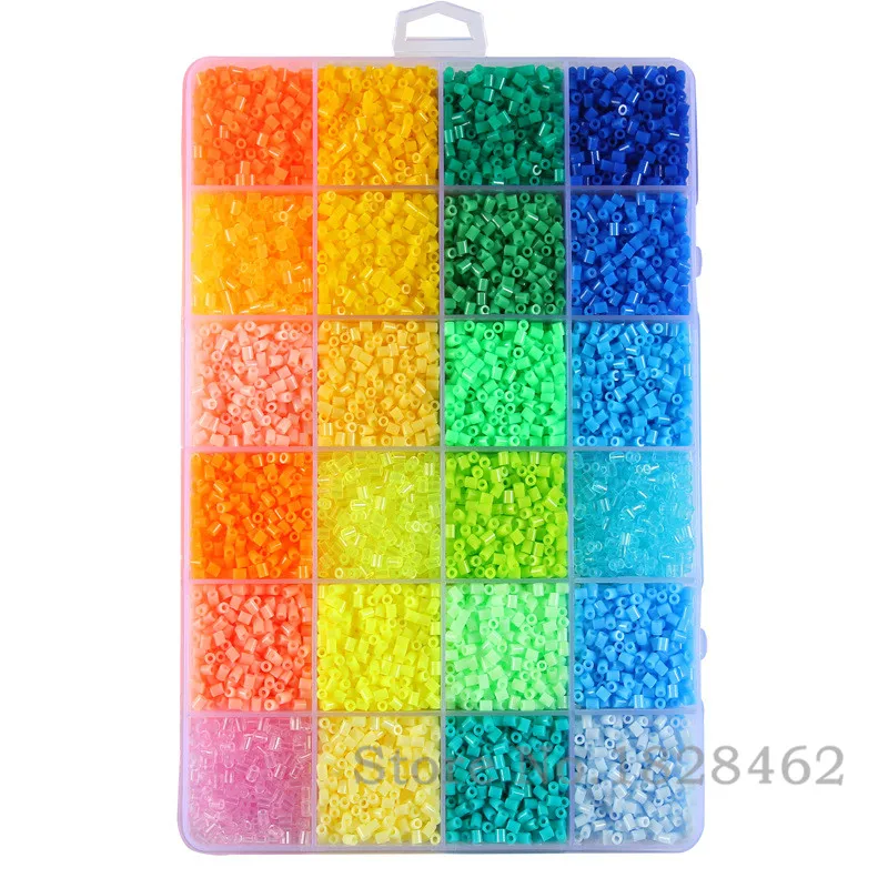 24 цвета Perler Beads 13000 шт набор коробок 2 6 мм Хама бисер для детей Развивающие