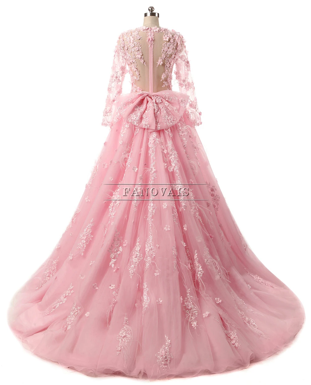 Real High Quality 2019 Prom Dresses Lebanon Sexy Sheer Pink Evening Long Sleeves Feather Beaded Vestido de Festa PD12 | Свадьбы и