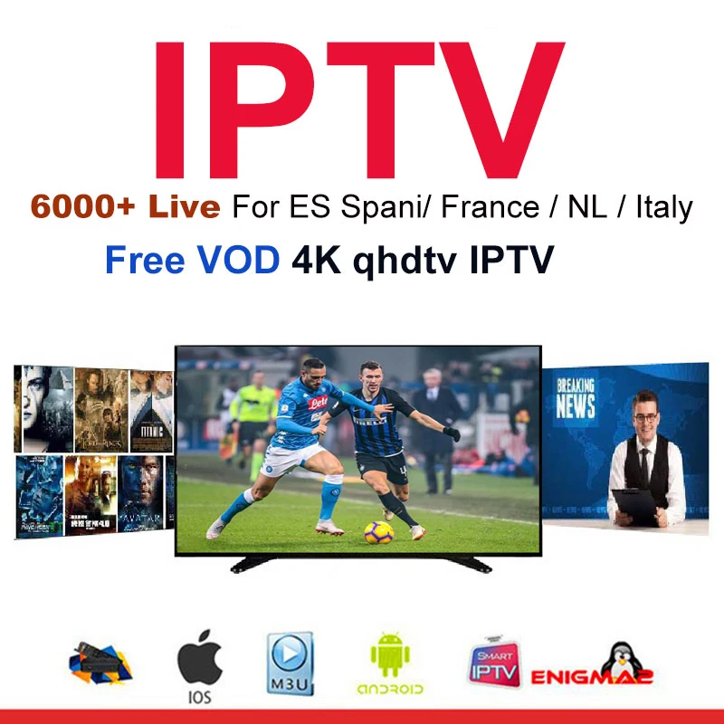 IP tv + 6000 Live 4 K hd канал ТВ бокс android 9 0 лучший для Европы арабский Азиатский Африка
