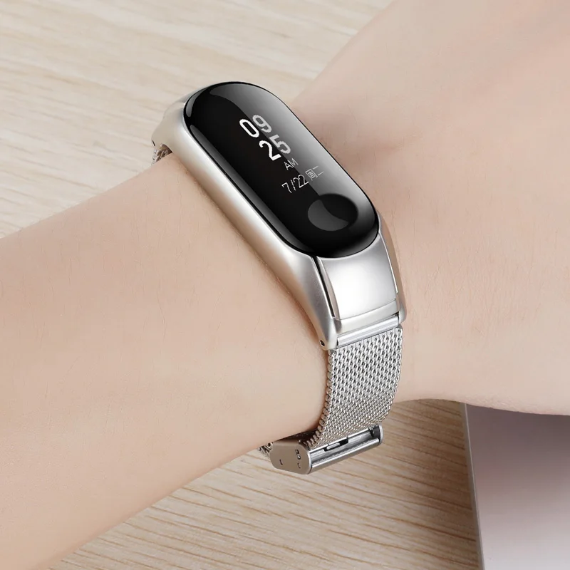 Браслет mi Band 3 металлический Безвинтовой браслет из нержавеющей стали для Xiaomi