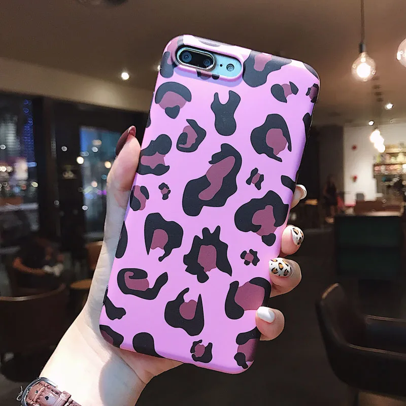 For iPhone XS Leopard case + Tempered Glass Screen protector film &amp Soft Cover for 8plus 7 8 7P XR X Max 6 6S 6SPlus |