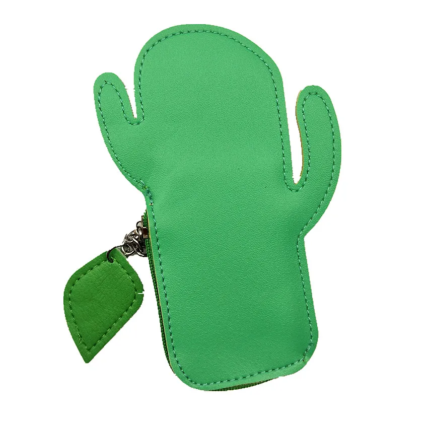 M009 милый дизайн женские кошельки сумка для монет мультяшный Зеленый Кактус