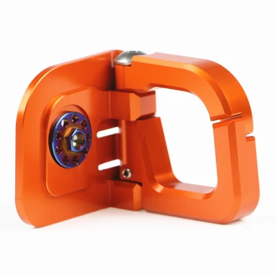 motorcycle Retractable folding aluminum alloy one-piece hook for CTH fights four generations CUXI115 BWS/BWSR - Цвет: Orange