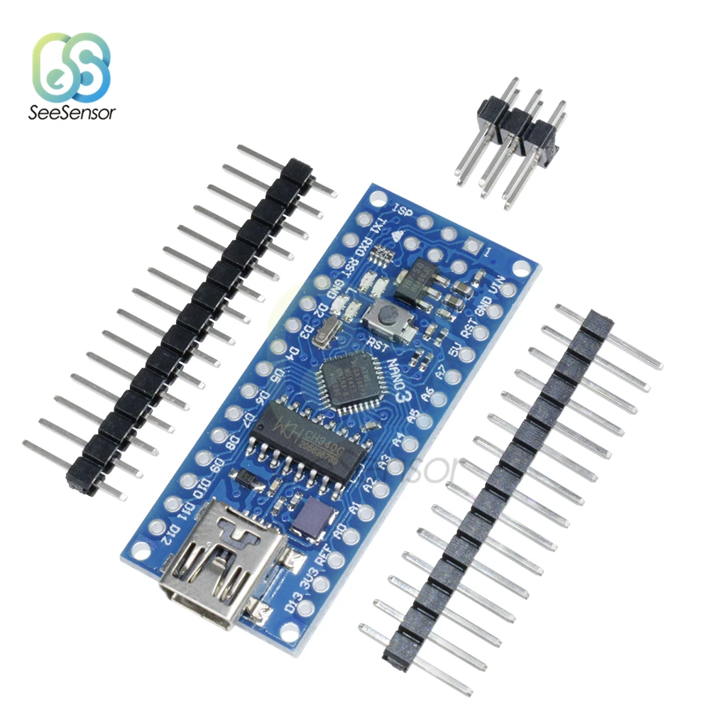 Интерфейсная плата Nano V3.0 3 0 ATmega168 CH340G CH340 миниатюрная USB UART модуль