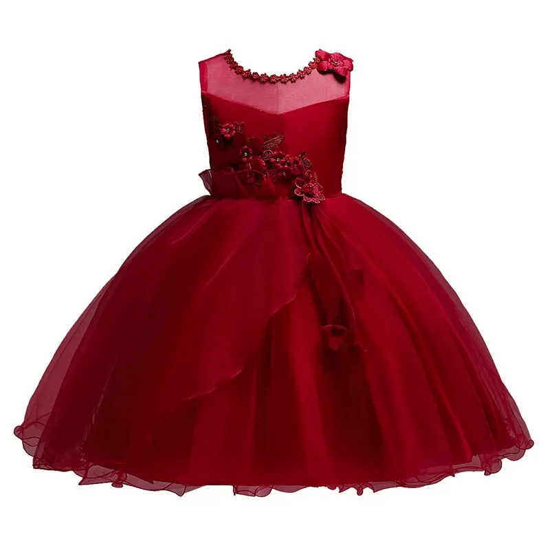 PaMaBa 3Pcs Flower Girls Clothes Wedding Party Dresses 3-14T Formal Clothing Kids Christmas New Year Costume Robe Gown Vestidos | Детская